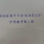 自闭症（孤独症）孩子不会说话怎么办？开窍教学第2招